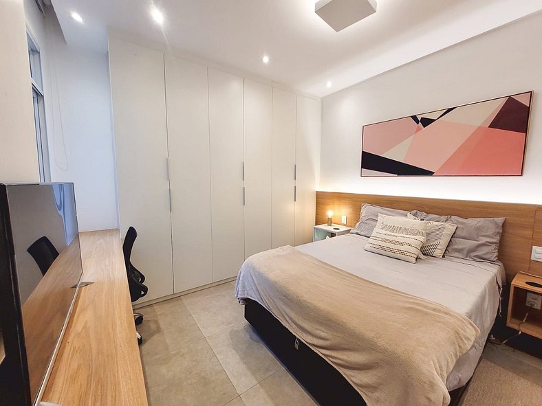 Elegante Apartamento de 1 Quarto em Copacabana