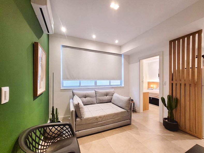 Elegante Apartamento de 1 Quarto em Copacabana